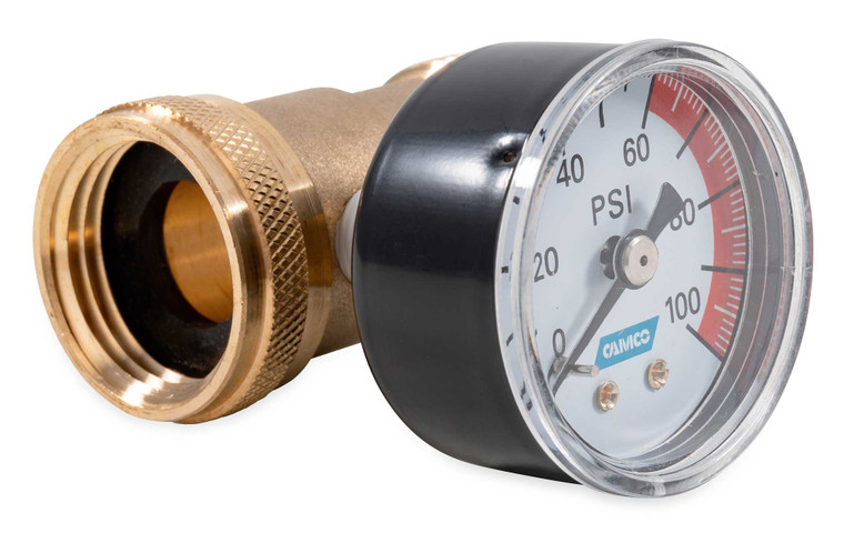 Camco 40070 Brass Water Pressure Gauge - 40070