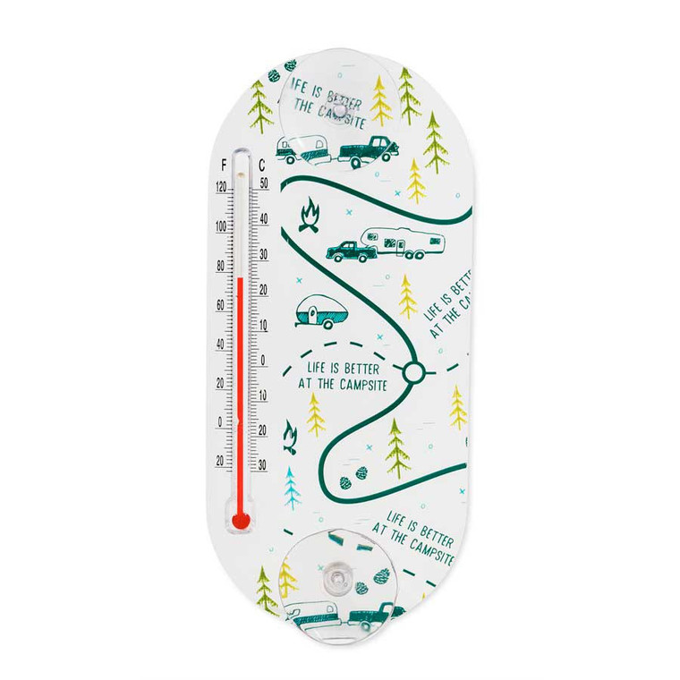 Camco 53366 LIBATC Window Thermometer - RV Campsite Design - 53366