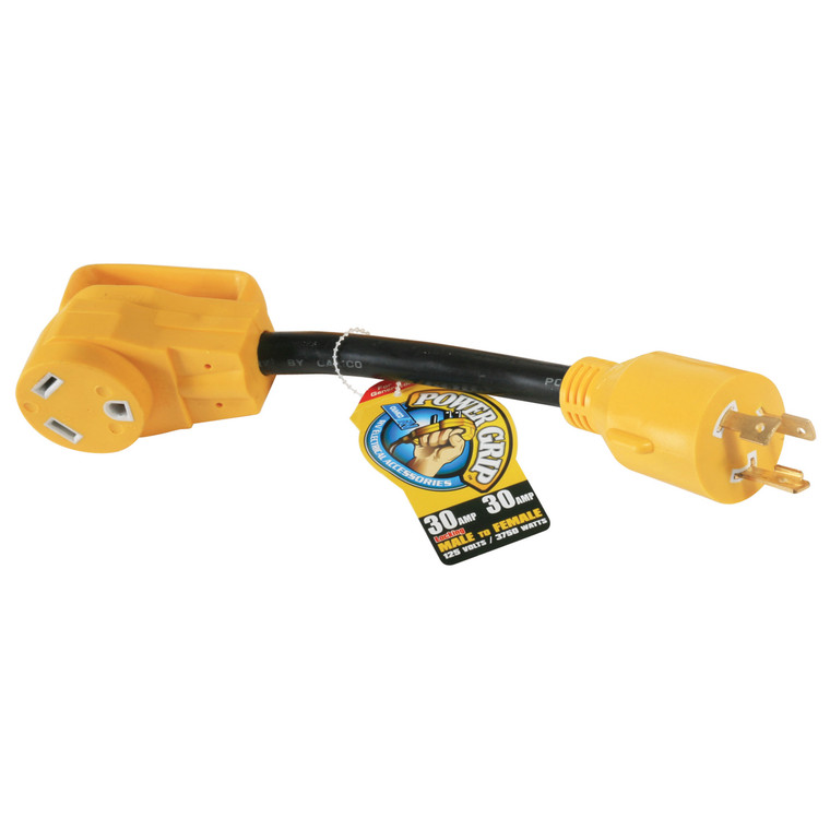 Camco 55272 Power Grip 3-Prong Dogbone Generator Adapter - 55272
