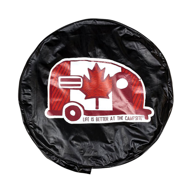 Camco 53349-P LIBATC RV Spare Tire Cover - Canada Flag RV, 27" (Size J) - 53349-P