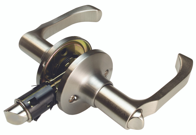 Creative Products Group LSL-806PV-BSN Locking Curved Leverset - Brushed Satin Nickel - LSL-806PV-BSN