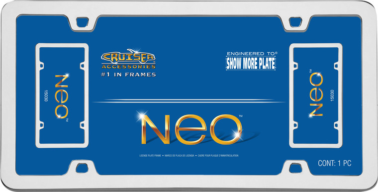 Cruiser Accessories 15030 License Plate Frame - Neo, Chrome-Plated Metal - 15030
