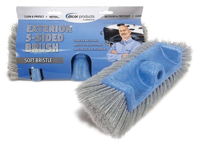 Dicor CP-SB10SQE Exterior Wash Brush Head with Squeegee - 10" - CP-SB10SQE
