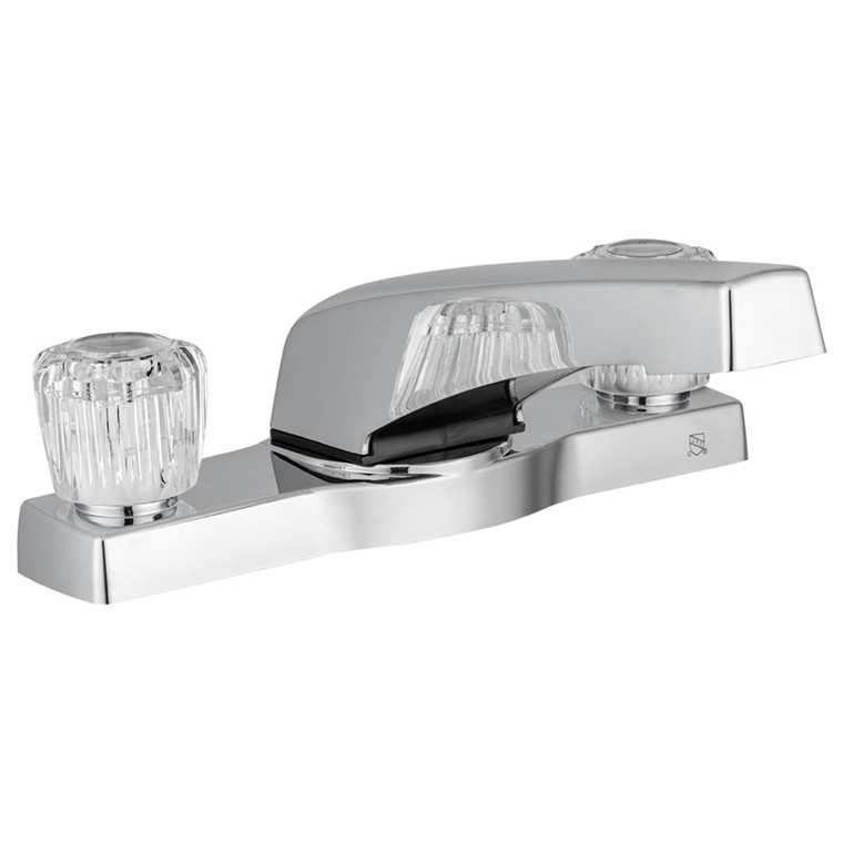 Dura Faucet DF-SA620A-CP RV Garden Tub Filler Faucet with Crystal Acrylic Knobs - Chrome Polished - DF-SA620A-CP