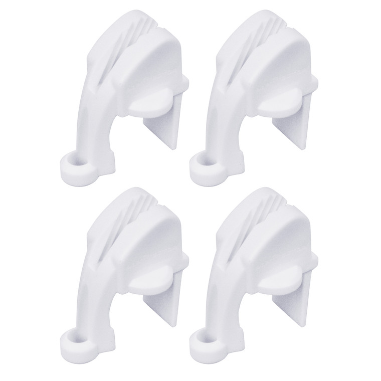 Extreme Max 3005.5088 BoatTector Quick Adjust Pontoon Rail Fender Hanger - White, Pack of 4 - 3005.5088