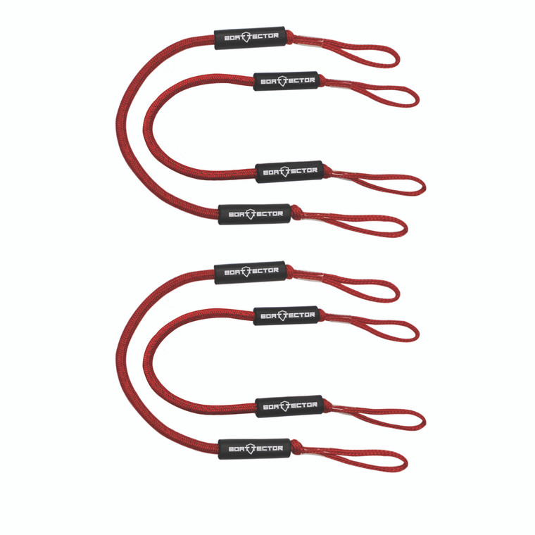 Extreme Max 3006.3288 BoatTector Bungee Dock Line Value 4-Pack - 6', Red - 3006.3288