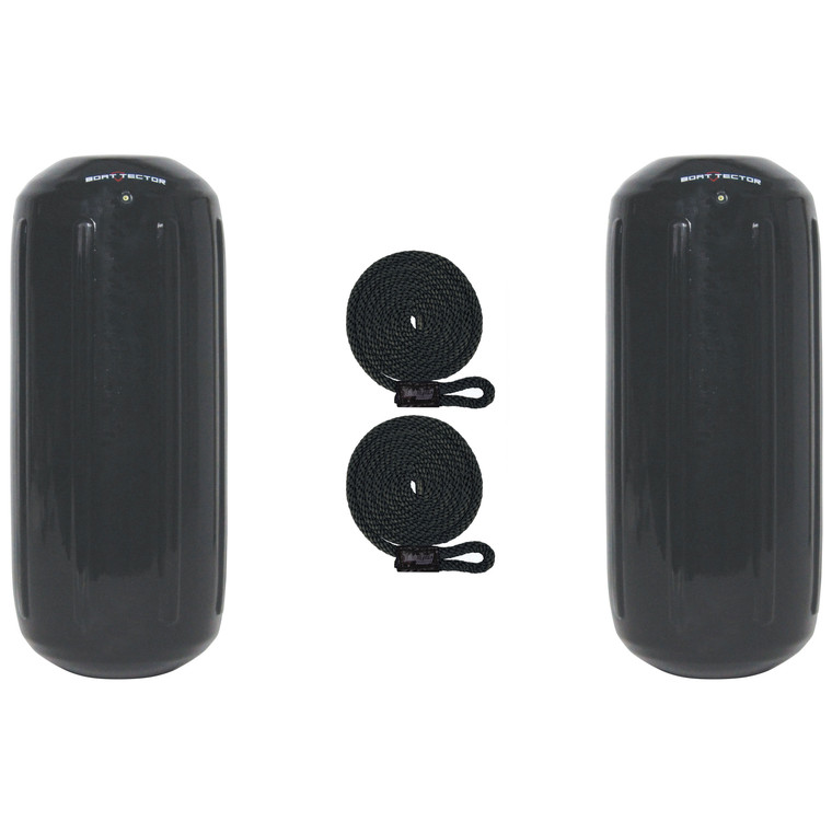 Extreme Max 3006.7312.2 BoatTector HTM Inflatable Fender Value 2-Pack - 10" x 27", Black - 3006.7312.2