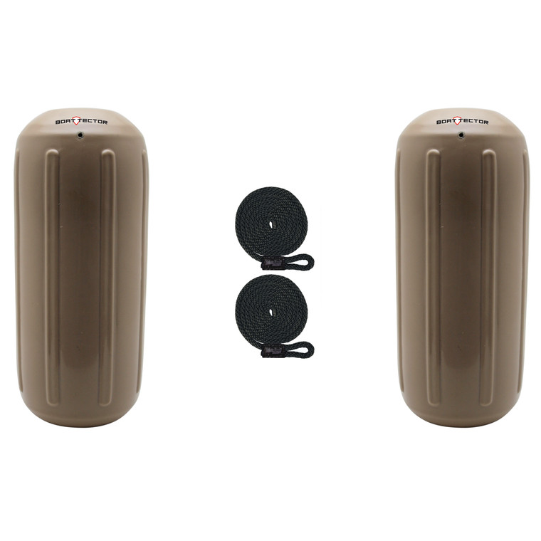 Extreme Max 3006.7465.2 BoatTector HTM Inflatable Fender Value 2-Pack - 6.5" x 15", Sand - 3006.7465.2