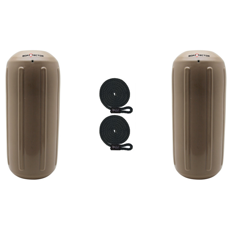Extreme Max 3006.7479.2 BoatTector HTM Inflatable Fender Value 2-Pack - 8.5" x 20", Sand - 3006.7479.2