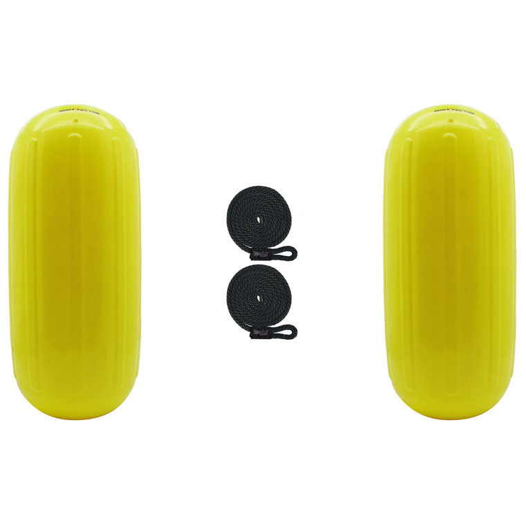 Extreme Max 3006.7718.2 BoatTector HTM Inflatable Fender Value 2-Pack - 6.5" x 15", Neon Yellow - 3006.7718.2