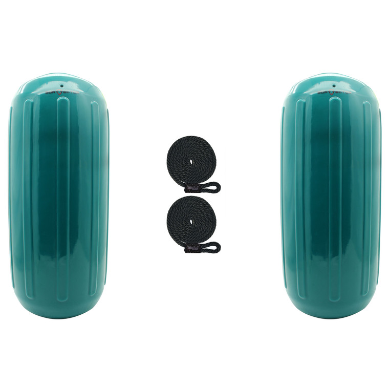 Extreme Max 3006.7727.2 BoatTector HTM Inflatable Fender Value 2-Pack - 8.5" x 20", Teal - 3006.7727.2