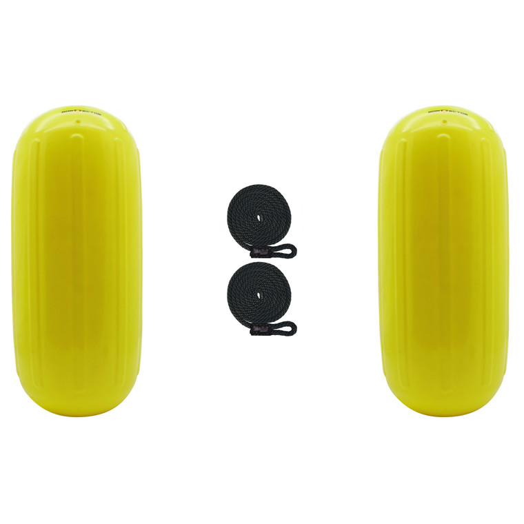 Extreme Max 3006.7733.2 BoatTector HTM Inflatable Fender Value 2-Pack - 8.5" x 20", Neon Yellow - 3006.7733.2