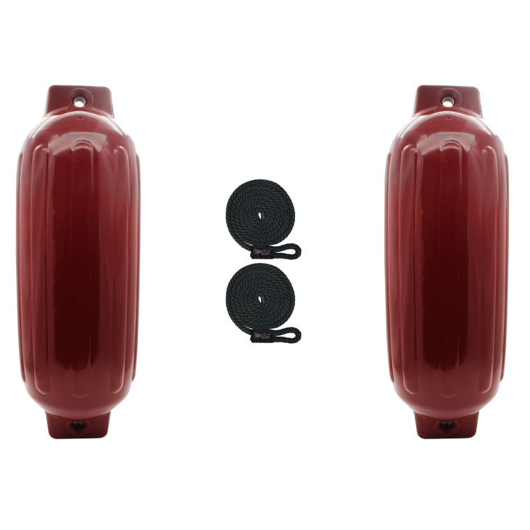 Extreme Max 3006.8564.2 BoatTector Inflatable Fender Value 2-Pack - 10" x 30", Cranberry - 3006.8564.2