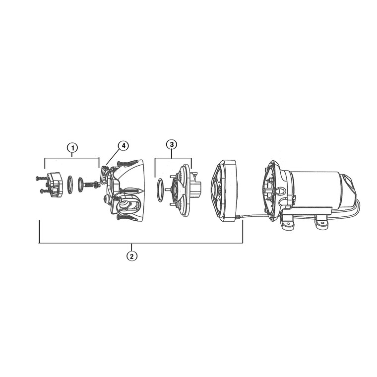 Flojet 02091-050 Automatic Triplex Diaphragm Series - Pressure Switch, 50 PSI - 2091050
