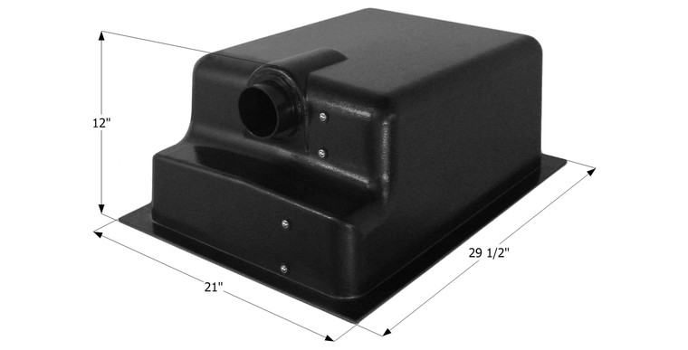 Icon 12366 Holding Tank with Recessed Drain HT150RE - 29.5" x 21" x 12" - 18 Gallon - 12366