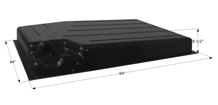 Icon 12428 Holding Tank with Recessed Drain HT499RE - 64" x 44" x 8.5", 76 Gallon - 12428