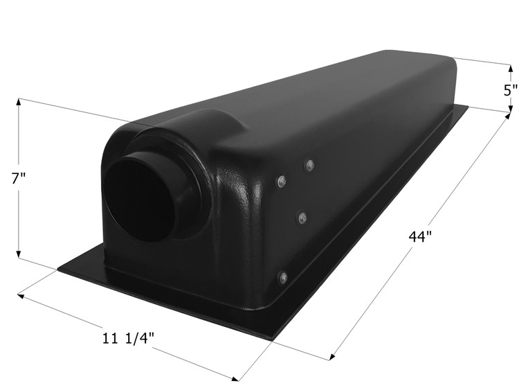 Icon 14049 Holding Tank with Center End Drain HT400ED - 44" x 11.25" x 7", 8 Gallon - 14049