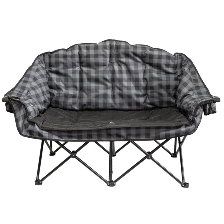 KUMA KM-BBDC-GPB Bear Buddy Double Chair - Gray Plaid - KM-BBDC-GPB