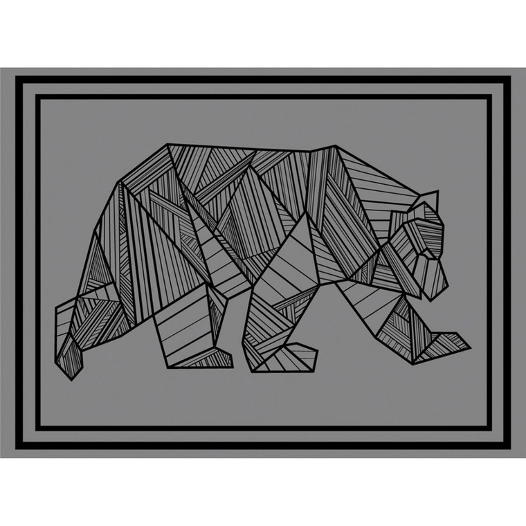 KUMA KM-RVMB-GB-12 Bear Outdoor Mat - 12' x 9', Gray/Black - KM-RVMB-GB-12