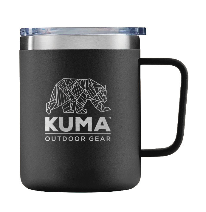 Kuma Outdoor Gear KM-TM-BB Travel Mug Black - 12 Oz - KM-TM-BB