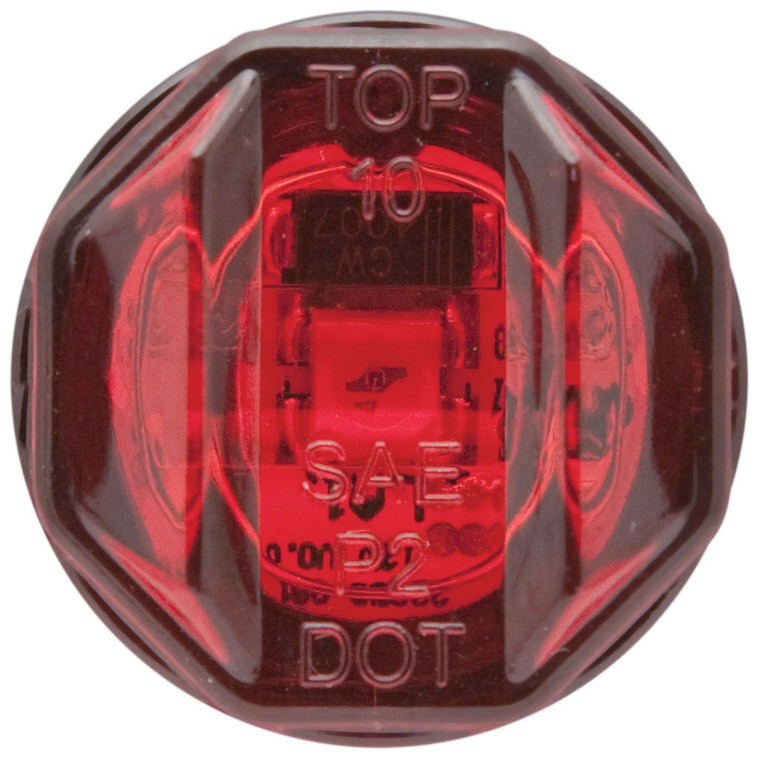 Optronics MCL12RK Mini Sealed 3/4" 1-LED Marker/Clearance Light with Grommet - Red - MCL12RK