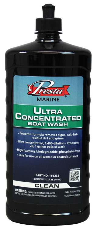 Presta 166232 Ultra Concentrated Boat Wash for Waxed or Coated Surfaces - 32 Oz. - 166232