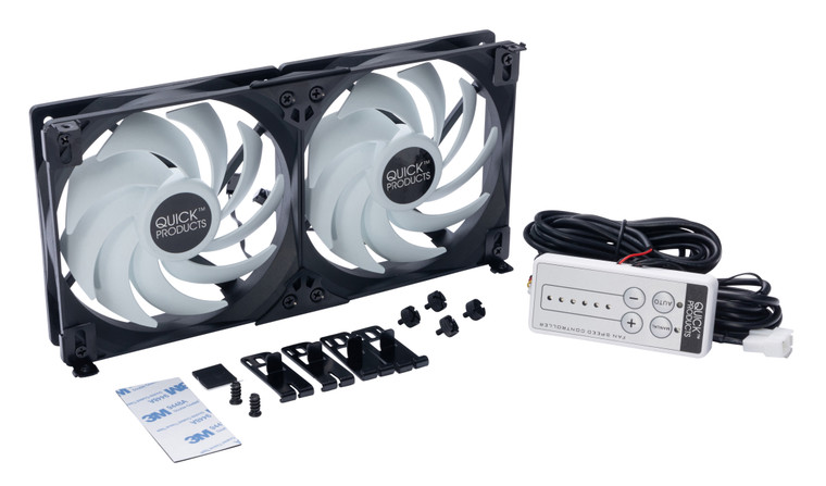 Quick Products QP-RFVCF120 RV Refrigerator Vent Cooling Fan - 120mm - QP-RFVCF120