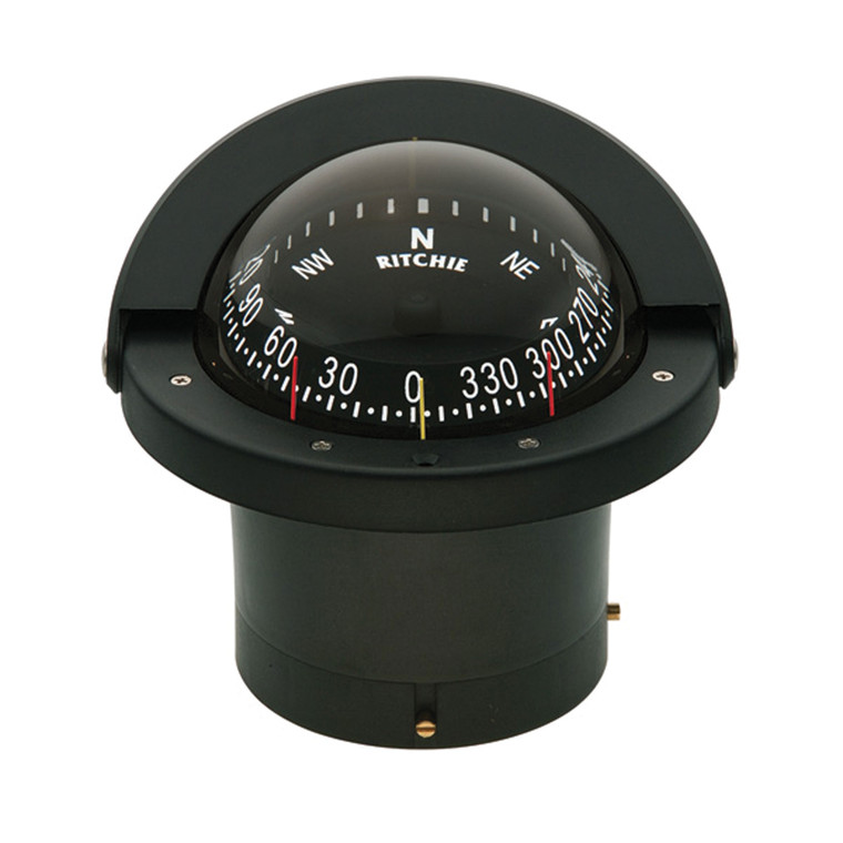 Ritchie Navigation FN-203 Navigator Flush Mount Compass - CombiDial, Black with Black Dial - FN-203