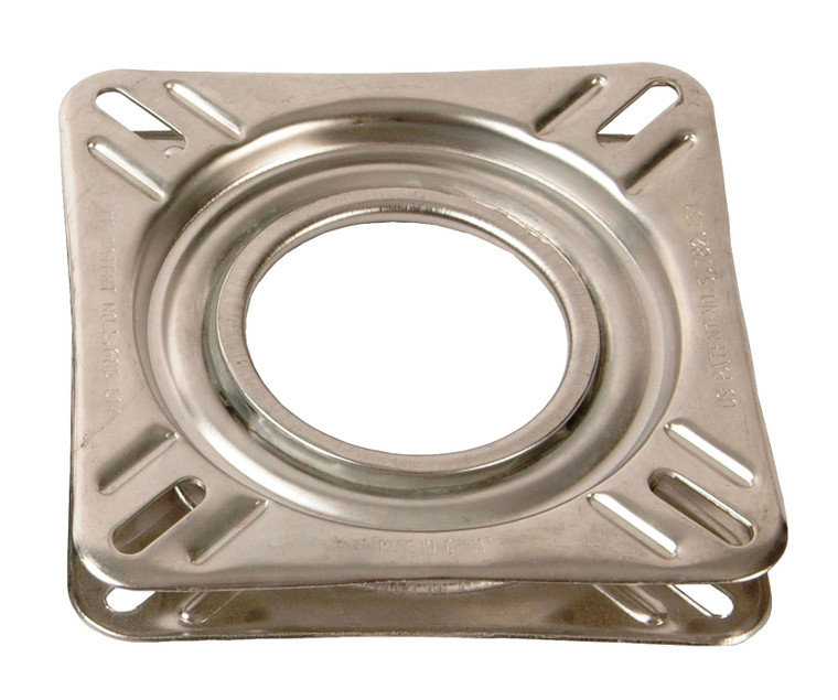Springfield 1100009 Non-Locking 360° Seat Swivel - 6.75" Square with 0° Tilt, Stainless Steel - 1100009