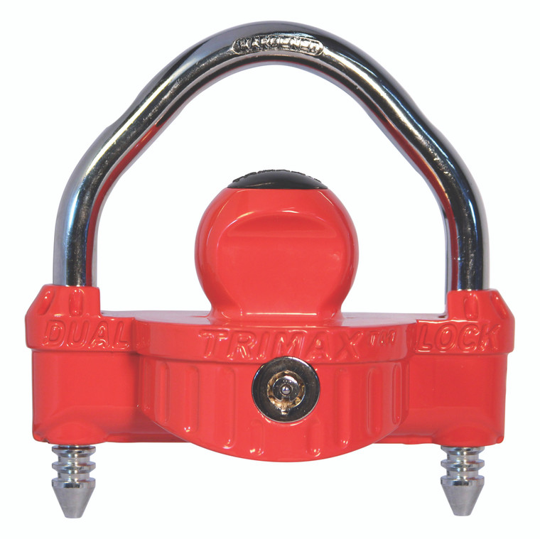 TRIMAX UMAX25D Universal Narrow Body 1/2" Steel Shackle Dual Coupler Lock - UMAX25D TRIMAX UMAX25D Universal Narrow Body 1/2" Steel Shackle Dual Coupler Lock - UMAX25D