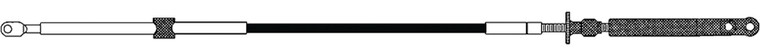 Uflex C4X12 Standard Control Cable with C4 Stroke 3.1" (80mm) for BRP/Evinrude (Pre-1979) - 12' - C4X12