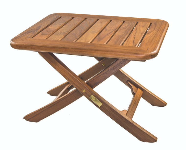 Whitecap 60028 Adjustable Slat-Top Teak Table - Small - 60028