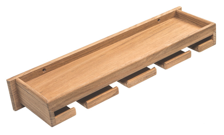 Whitecap 62426 Teak Wine Glass Rack with Shelf - 62426
