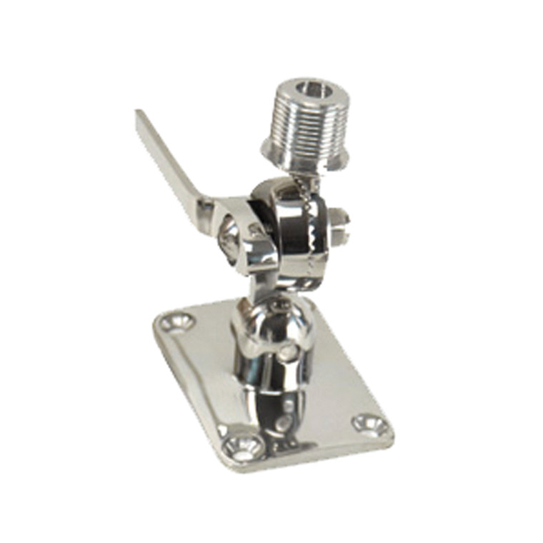 Whitecap S-1802C Stainless Steel Ratchet/Antenna Mount - 3-5/8" x 2-1/2" - S-1802C