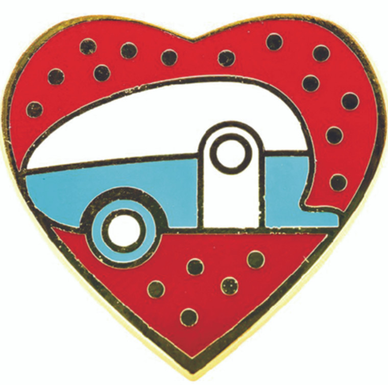 Camco RV - Red Teardrop Heart Enamel Pin - 53261 Camco RV - Red Teardrop Heart Enamel Pin - 53261