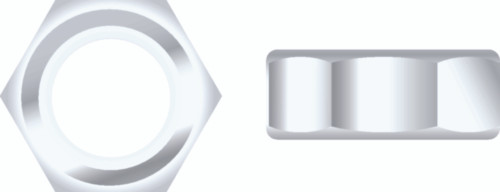 Seachoice - 1/4-20 Hex Nut Chrom  50bg - SC1310CH