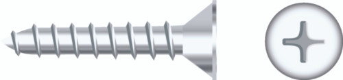 Seachoice - #6 X 1 1/4  Flt Sms Chrom 50bg - SC621CH