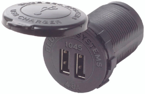 Blue Sea Systems - Dual Usb Socket Mt 48vdc - 1046-BSS