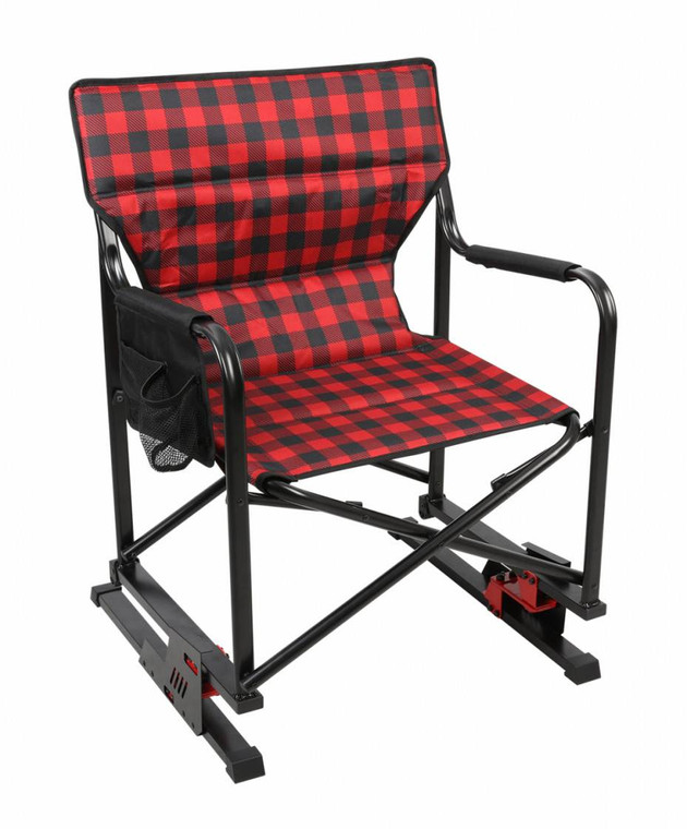 Kuma 886-km-sbcqf-rb Spring Bear Quad Fold Chair - Red/black - 886-KM-SBCQF-RB