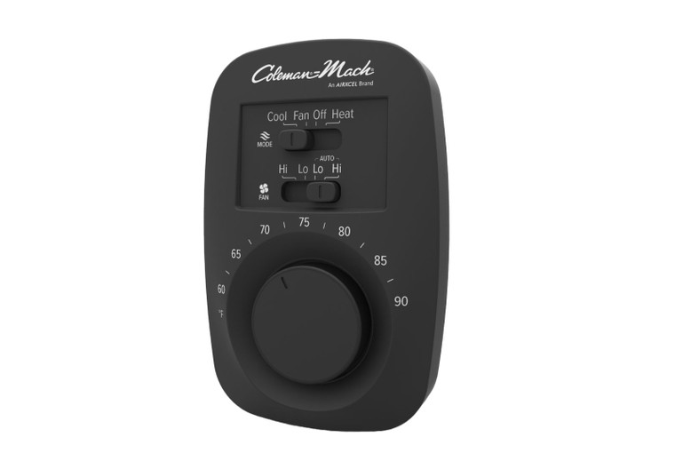 Coleman 9420-351 Heat/cool Wall Thermostat - Analog Black - 9420-351