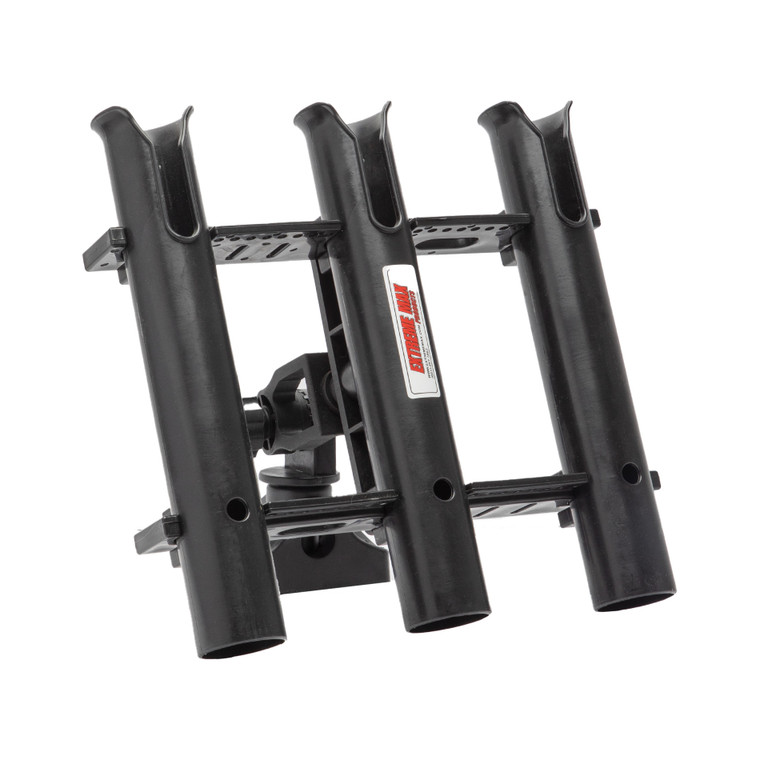 Extreme Max 3006.8635 Adjustable Triple Rod Holder With Locking Mounting Base - 3006.8635