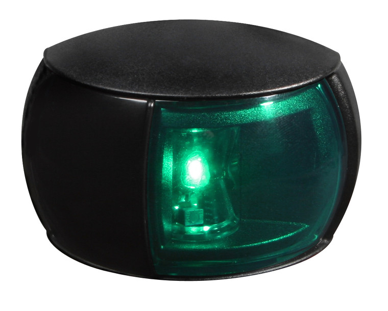 Hella Marine 980520201 2nm Navigation Light - Starboard Green Lens, Black Shroud, 120mm Cable - 980520201 Hella Marine 980520201 2nm Navigation Light - Starboard Green Lens, Black Shroud, 120mm Cable - 980520201