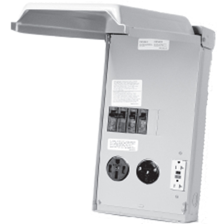 Midwest Electric U075cp6010 100 Amp Outlet Box W/ Gfci - 120/240v - U075CP6010