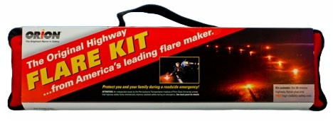Orion 6030 30-minute Road Flares With Safety Vest & Carrying Case - 6-pack - 6030