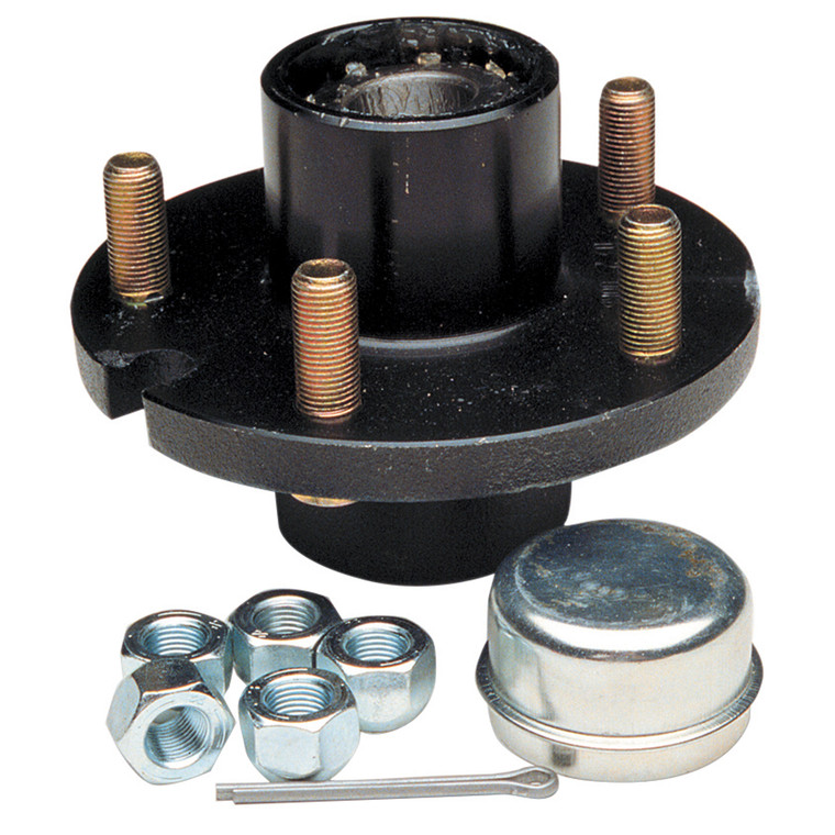 Tie Down Engineering 81060 Wheel Hub Kit - 4-stud With 1" Inner/outer Bearings, Painted, 1250 Lbs. Capacity - K08-523-C2