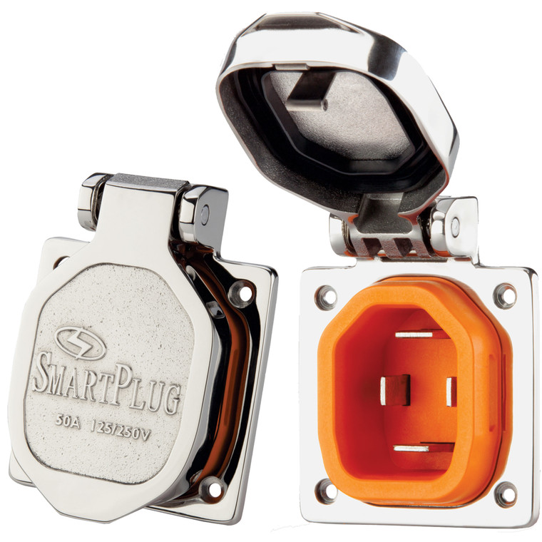 Smartplug Bm50s Stainless Steel Inlet And Cover Assembly - 50 Amp - BM50S
