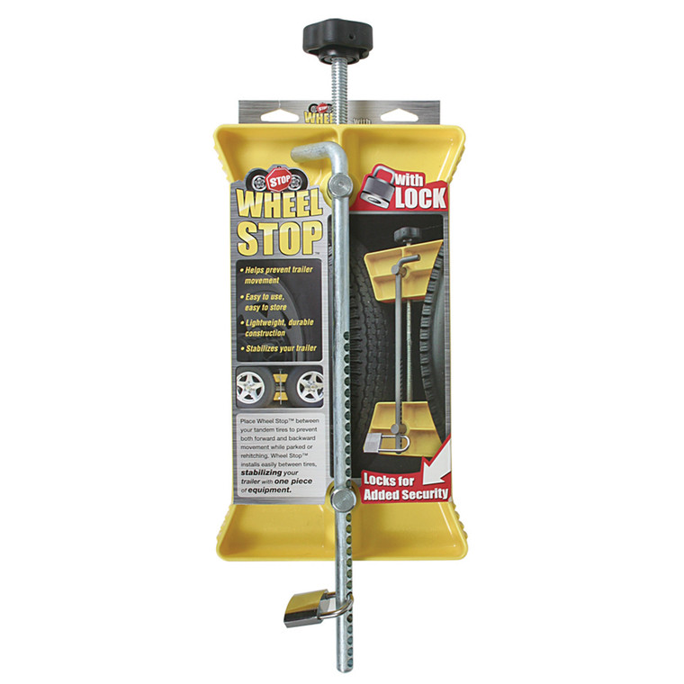 Camco 44642 Wheel Stop - Large With Lock - 44642