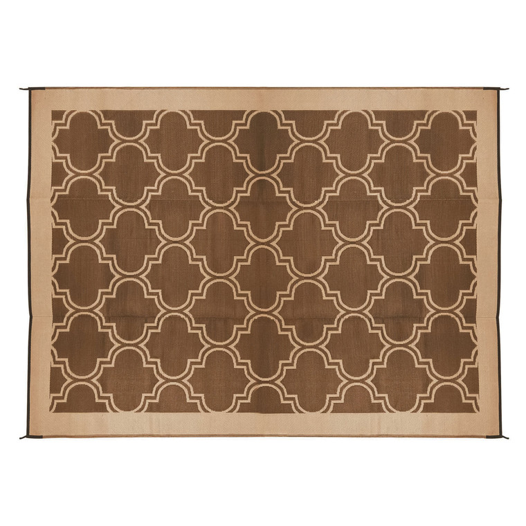 Camco 42877 6'x 9' Leisure Mat Lattice Brown - 42877