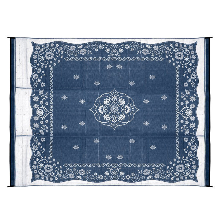 Camco 42851 Oriental Awning Leisure Mat - Blue 9' X 12' - 42851 Camco 42851 Oriental Awning Leisure Mat - Blue 9' X 12' - 42851