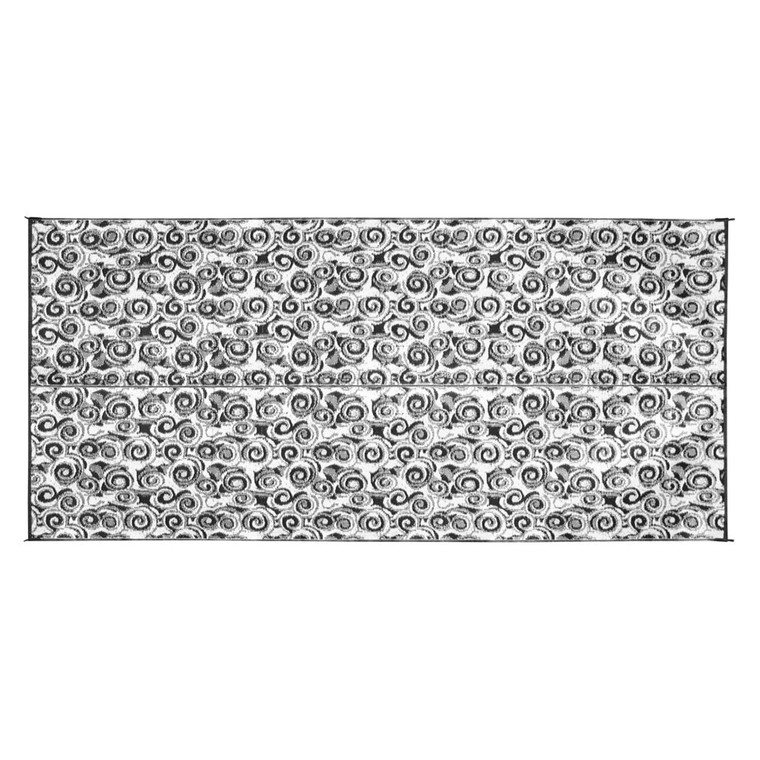 Camco 42843 Swirl Awning Leisure Mat - 8' X 16', Charcoal - 42843 Camco 42843 Swirl Awning Leisure Mat - 8' X 16', Charcoal - 42843
